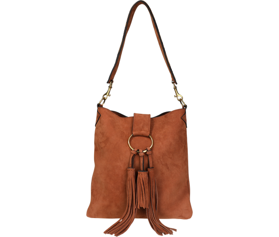 Suede Tassel Shoulder Bag