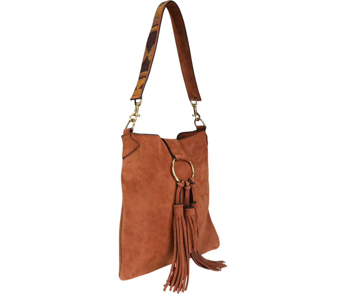 Suede Tassel Shoulder Bag KEENTU