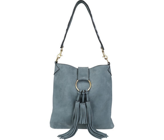 Ethical Suede Tassel Shoulder Bag - Keentu