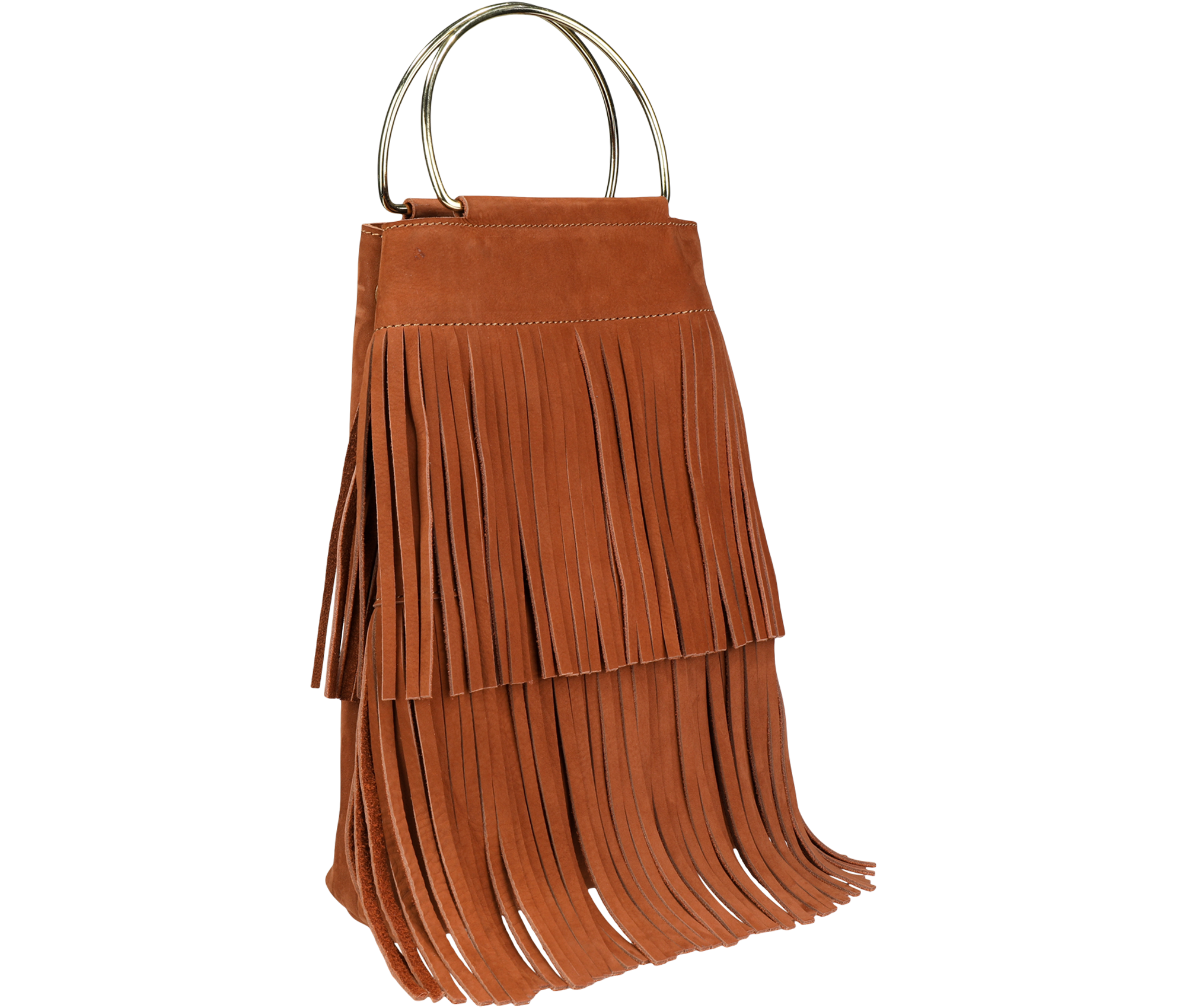 Sustainable Leather Fringe Bag - Keentu