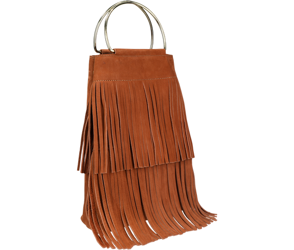 Sustainable Leather Fringe Bag - Keentu