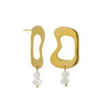 Load image into Gallery viewer, Sustainable Squiggle Pearl Earring - Keentu