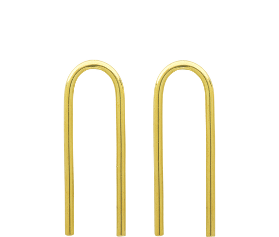 Ethical Brass U Earrings - Keentu