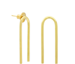 Load image into Gallery viewer, Sustainable Brass U Earrings - Keentu