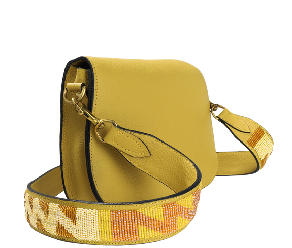 Sustainable Beaded Strap Crossbody Bag - Keentu