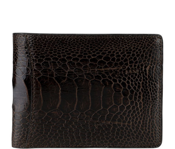 Sustainable Ostrich Shin Billfold Wallet - Keentu