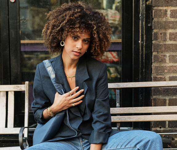 Handbag Beaded Strap Shoulder Bag