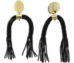 Load image into Gallery viewer, Ethical Beaded U Fringe Earrings - Keentu