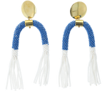 Load image into Gallery viewer, Ethical Beaded U Fringe Earrings - Keentu