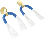 Load image into Gallery viewer, Sustainable Beaded U Fringe Earrings - Keentu