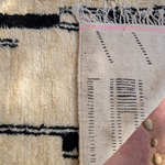 Load image into Gallery viewer, Black Symbols Moroccan Rug
