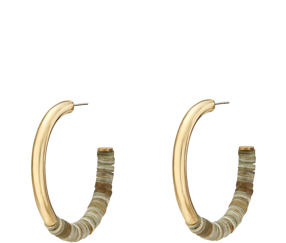 Cow Horn Disk Hoops - Keentu