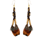 Load image into Gallery viewer, Feather Earrings with Leather