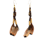 Load image into Gallery viewer, Feather Earrings with Leather