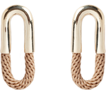 Load image into Gallery viewer, Ethical Rope and Gold Oval Earrings - Keentu