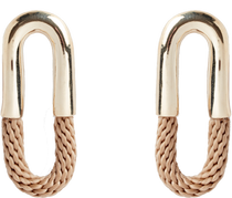 Ethical Rope and Gold Oval Earrings - Keentu