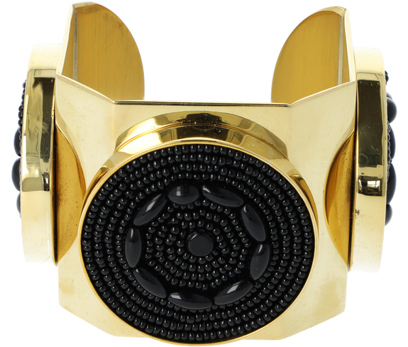 Ethical Triple Circle Beaded Cuff - Keentu