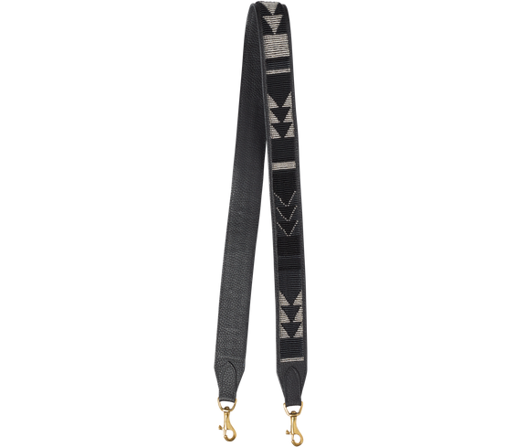 Accessories Black Beaded Bag Strap
