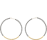 Load image into Gallery viewer, Jewelry Zebra Beaded Hoops