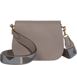 Load image into Gallery viewer, Handbag Grey Beaded Strap Crossbody Bag