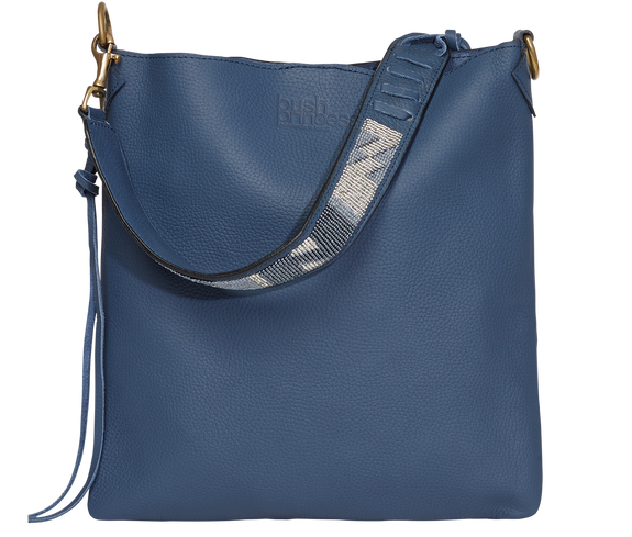 Handbag Petrol Blue Beaded Strap Shoulder Bag