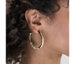 Load image into Gallery viewer, Ethical Cow Horn Disk Hoops - Keentu