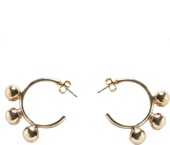 Jewelry Gold Dot Hoop Earrings