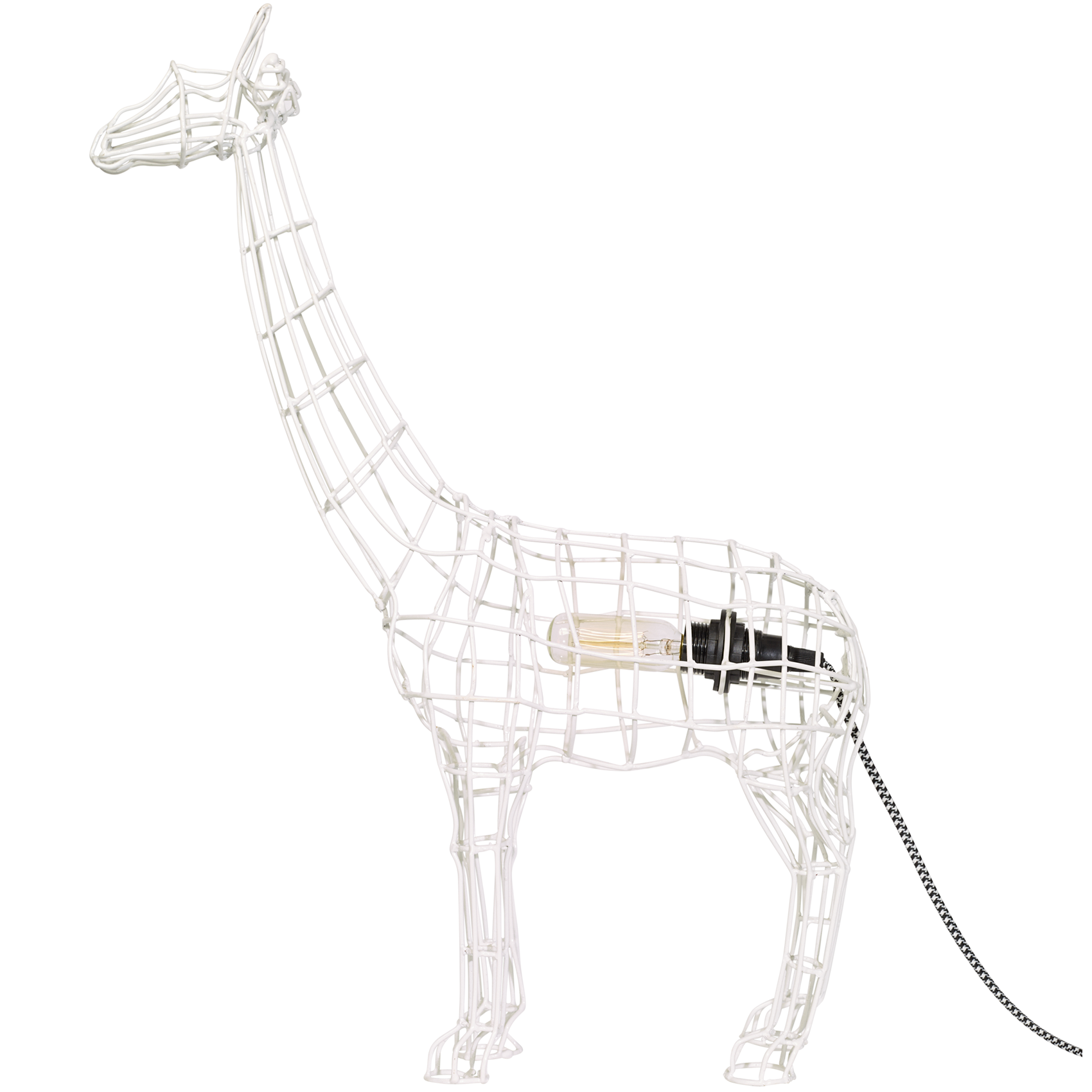 Home Decor White Giraffe Wire Lamp