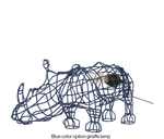 Load image into Gallery viewer, Home Decor Blue Giraffe Wire Lamp