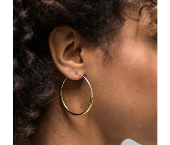 Sustainable Gold and Silver Hoops - Keentu