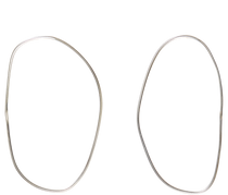 Jewelry Silver Irregular Circle Earrings