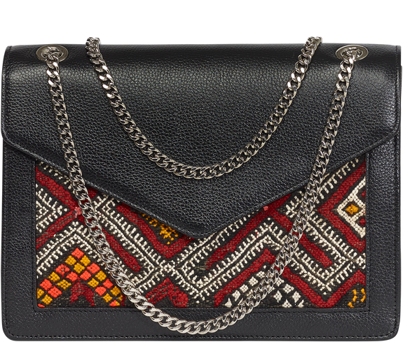 Handbag Red Moroccan Carpet Panel Bag