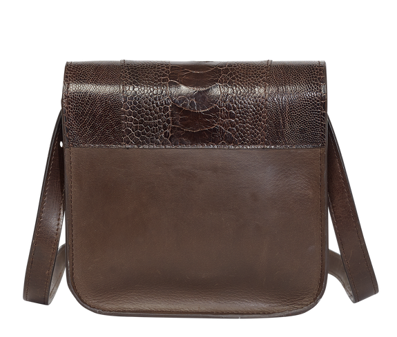 Handbag Coffee Ostrich Shin Crossbody Bag