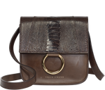 Load image into Gallery viewer, Handbag Coffee Ostrich Shin Crossbody Bag
