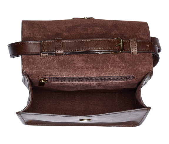 Handbag Coffee Ostrich Shin Crossbody Bag