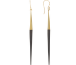 Load image into Gallery viewer, Jewelry Black Quill Dangle Earring