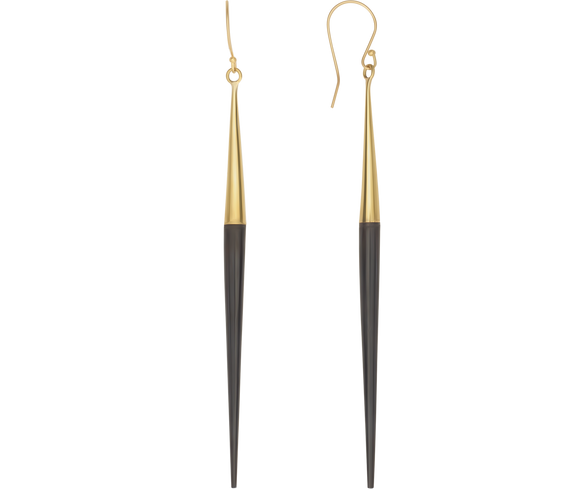 Jewelry Black Quill Dangle Earring