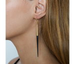Load image into Gallery viewer, Jewelry Black Quill Dangle Earring