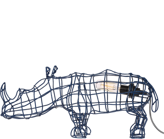Home Decor Blue Rhino Wire Lamp