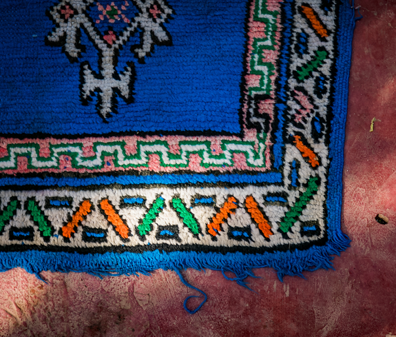 Home Decor Royal Blue Moroccan Rug