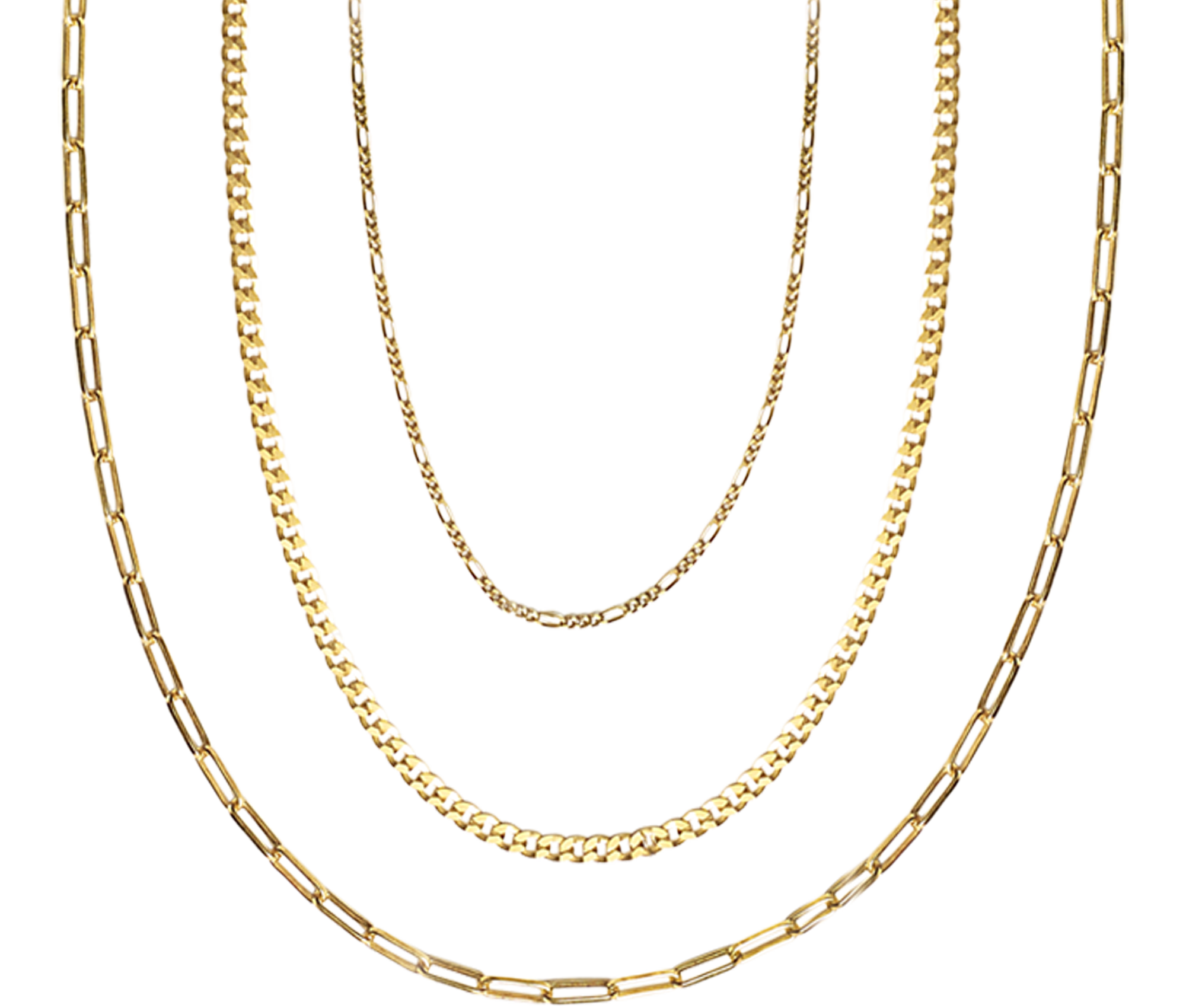 Jewelry Set of 3 Chains Necklace