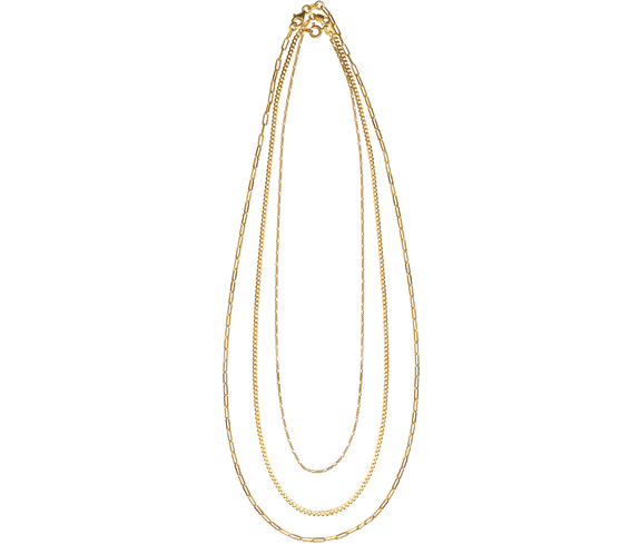 Jewelry Set of 3 Chains Necklace