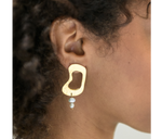 Load image into Gallery viewer, Ethical Squiggle Pearl Earring - Keentu