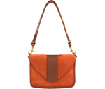 Load image into Gallery viewer, Accessories Burnt Orange Suede Shoulder Bag