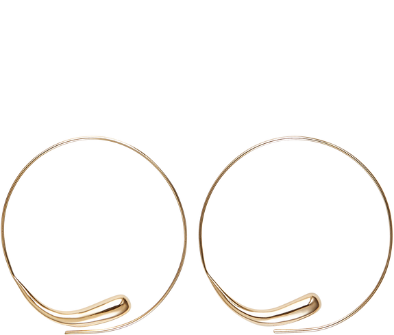 Jewelry Teardrop Threader Hoops