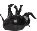 Load image into Gallery viewer, Home Decor Black Gloss Upside Down Elephant Jar