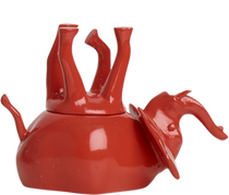 Home Decor Coral Gloss Upside Down Elephant Jar