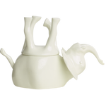 Load image into Gallery viewer, Home Decor White Gloss Upside Down Elephant Jar