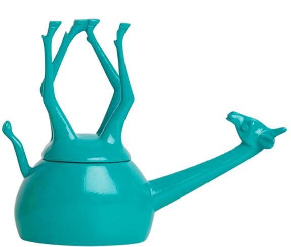 Home Decor Teal Gloss Upside Down Giraffe Jar