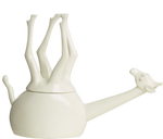 Load image into Gallery viewer, Home Decor White Gloss Upside Down Giraffe Jar